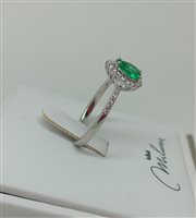 Anillo Miluna Mujer in Oro Smeraldo 0.63 Ct LID3562 - LID3562